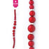 AussieSuperStore Jewellery Making Supplies Red Strung Beads Glass Pearls and Rondelles (in 8 colors) Strung Beads Glass Pearls and Rondelles | Jewellery Making Beads Accessories 9323823179564 BBS2014171